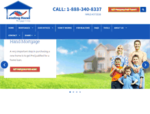 Tablet Screenshot of lendinghandmortgage.com